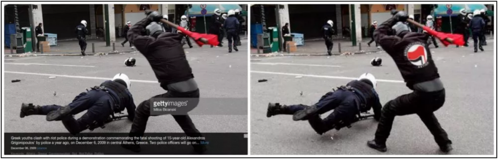 Snopes Fake Antifa Attacking Cop Image