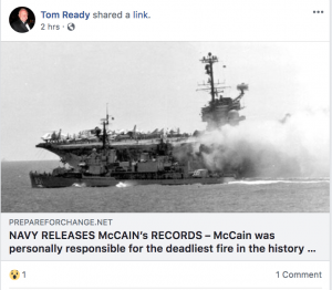 Tom Ready McCain fake news FB post