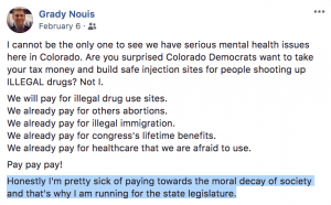 HD29 candidate Grady Nouis FB post