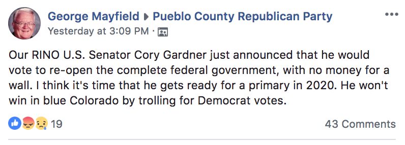 Pueblo GOP Treasurer: Primary Gardner in 2020